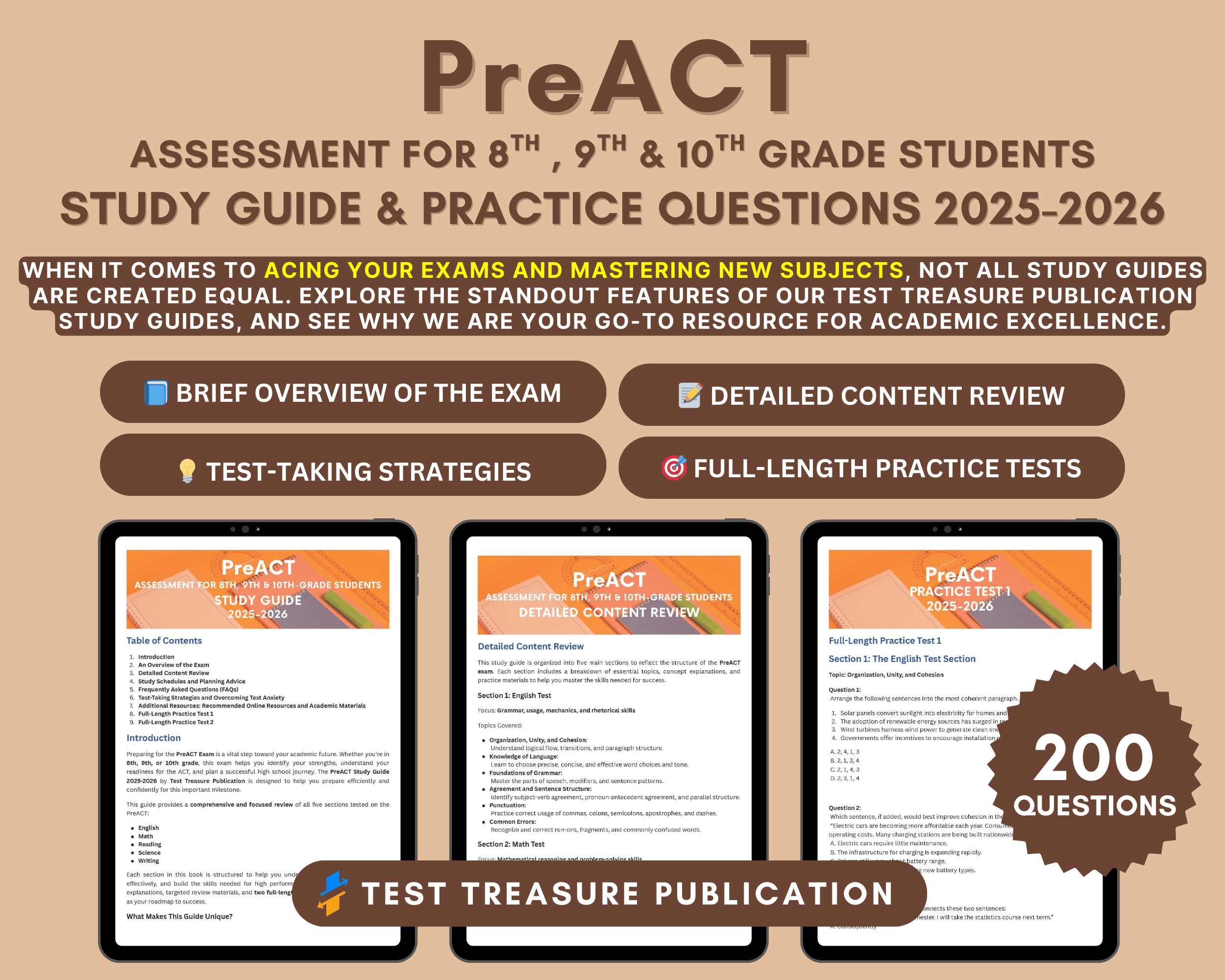 Preact Testing PreACT Study Guide 2025-2026 - Payhip