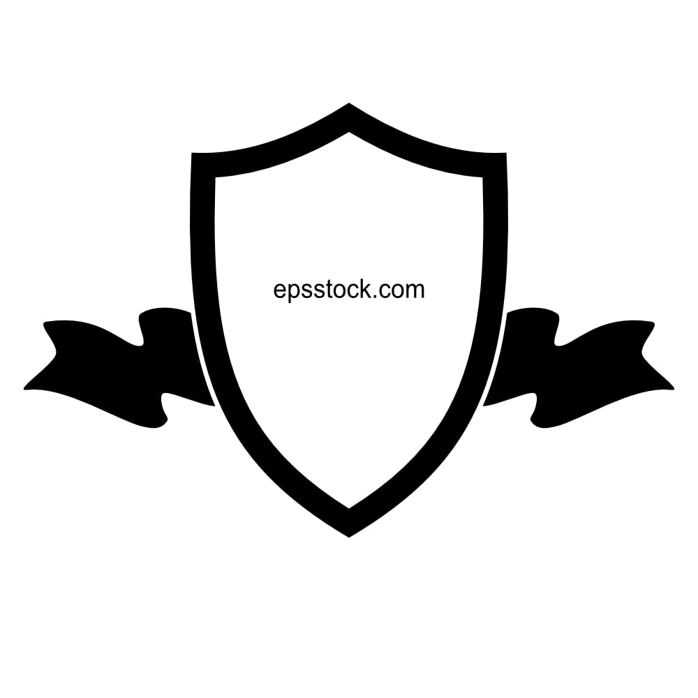 Glass shield with golden frame and ribbon