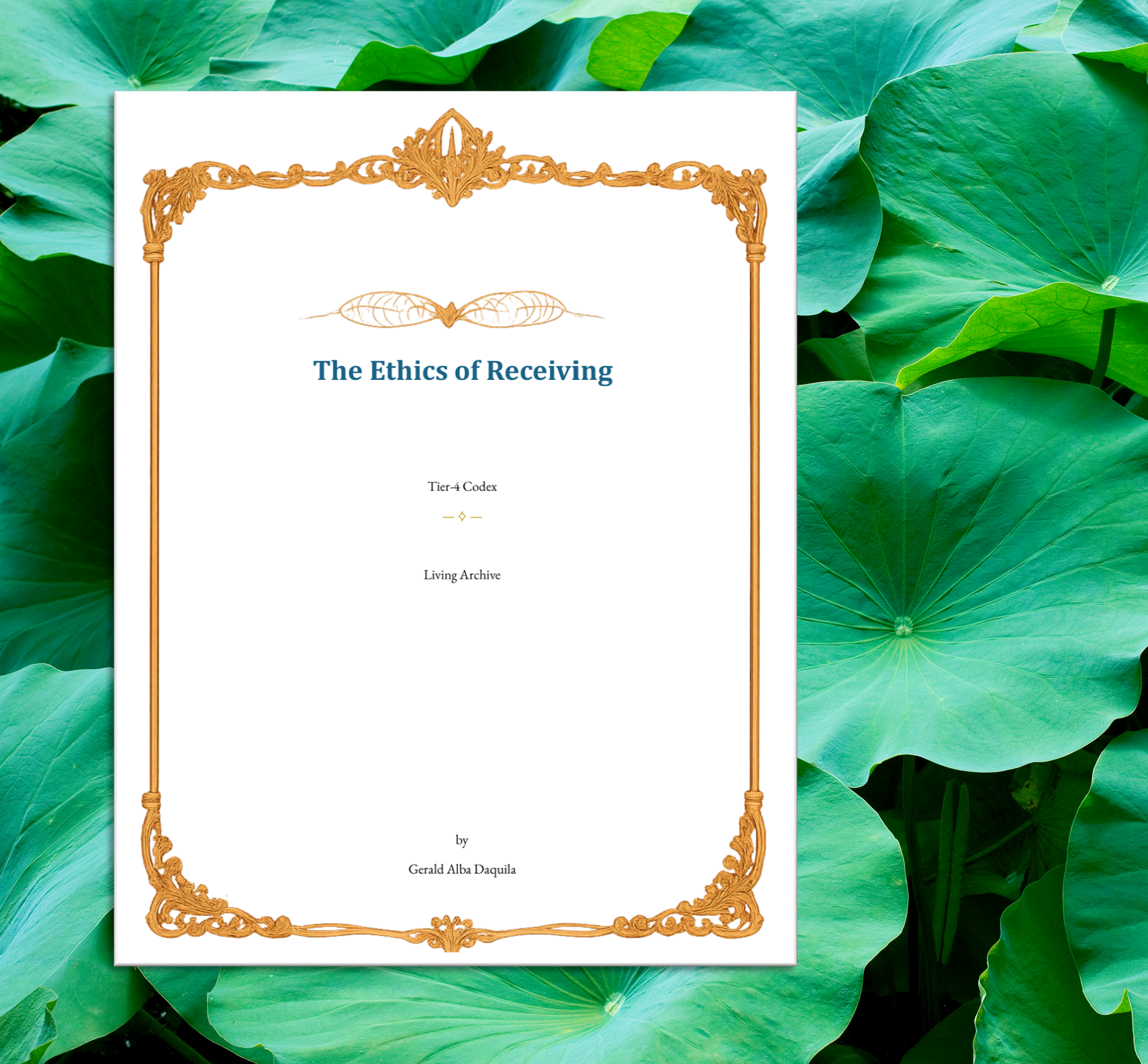 [Digital Edition] T4 Codex: The Ethics of Receiving - Payhip