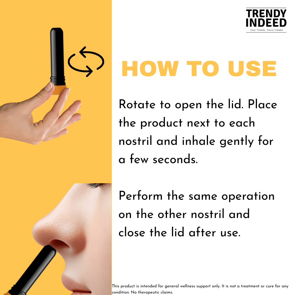 Portable South Moon herbal nasal inhaler for natural, aromatic comfort.