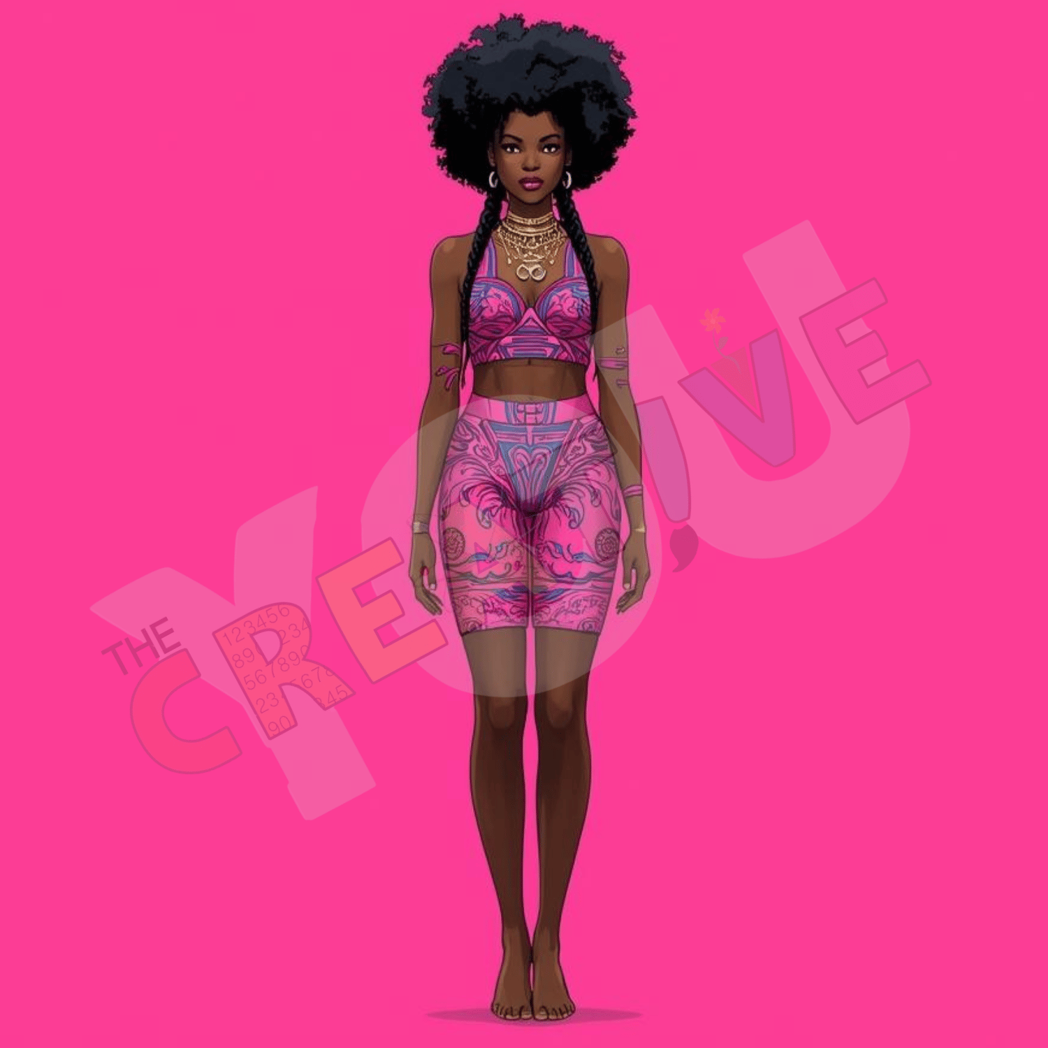 Black Gurl Pink Afro Series - Payhip