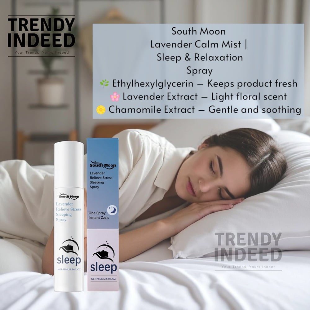 South Moon Aromatic Sleep Mist Spray 75ml – Lavender & Chamomile Pillow Spray for Relaxing Bedtime