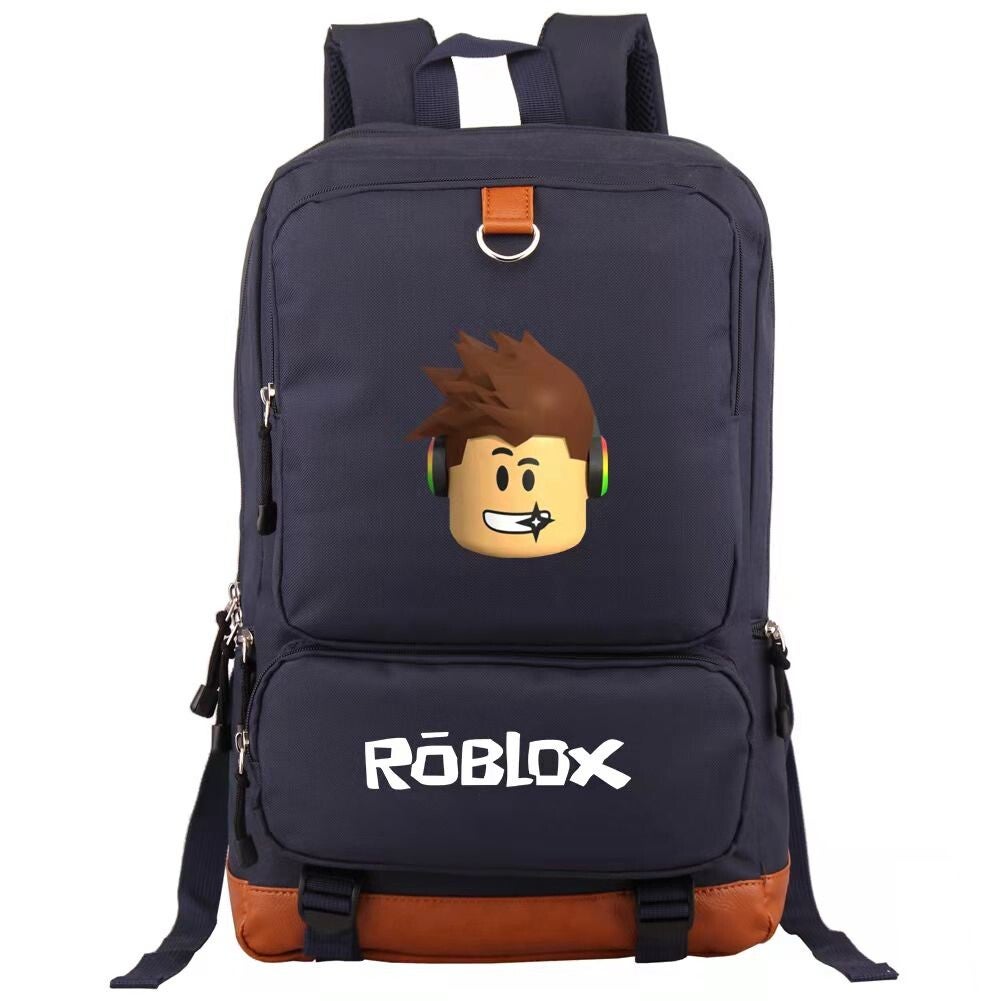 Primary school backpack with colorful pixel game–inspired design for kids.