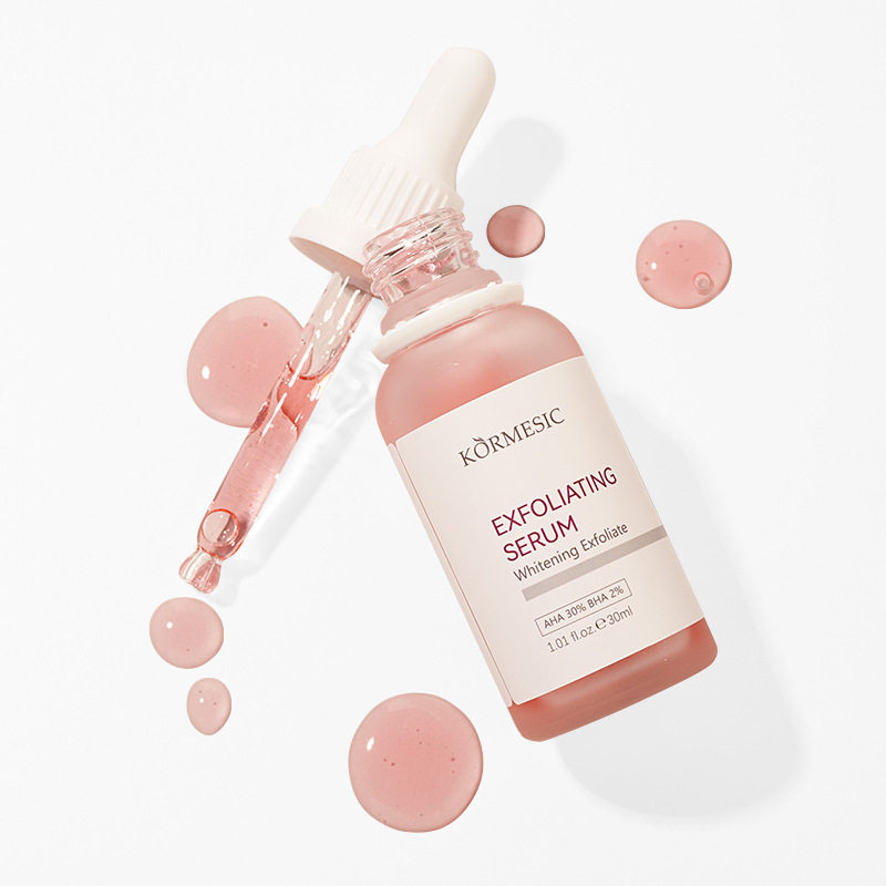 AHA 30% and BHA 2% exfoliating serum from Kormesic in 30ml packaging.