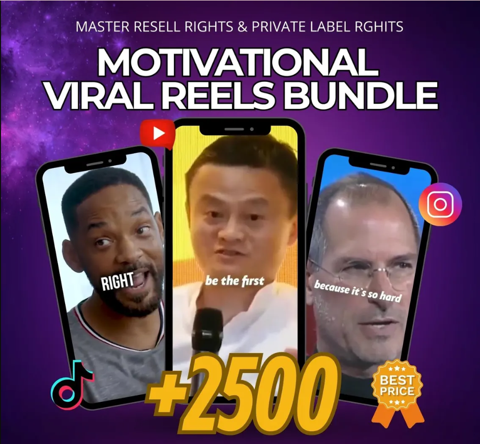 3500+ Viral Motivational Reels Bundle | Ready-to-Post Short Form Content for Instagram, TikTok & YouTube Shorts | HD & Watermark-Free | PLR & MRR