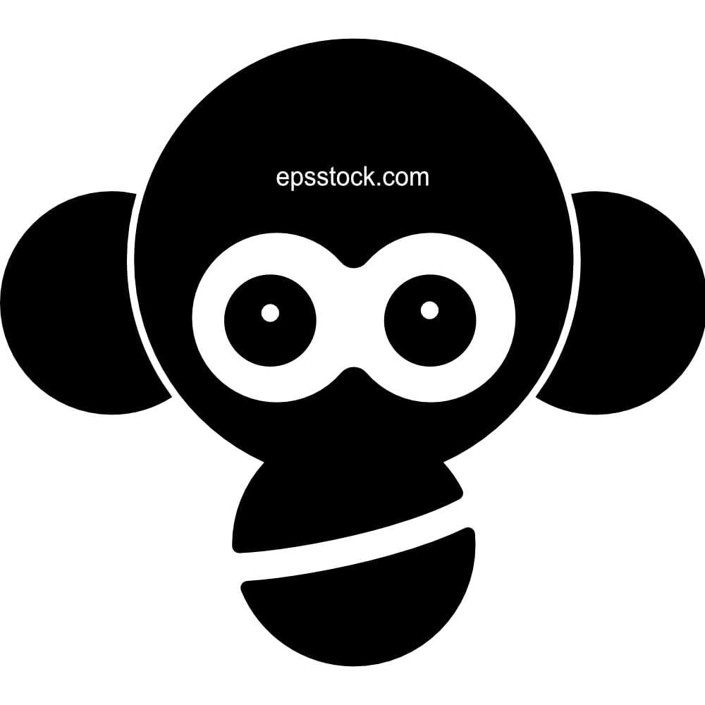 Geometric little Monkey symbol