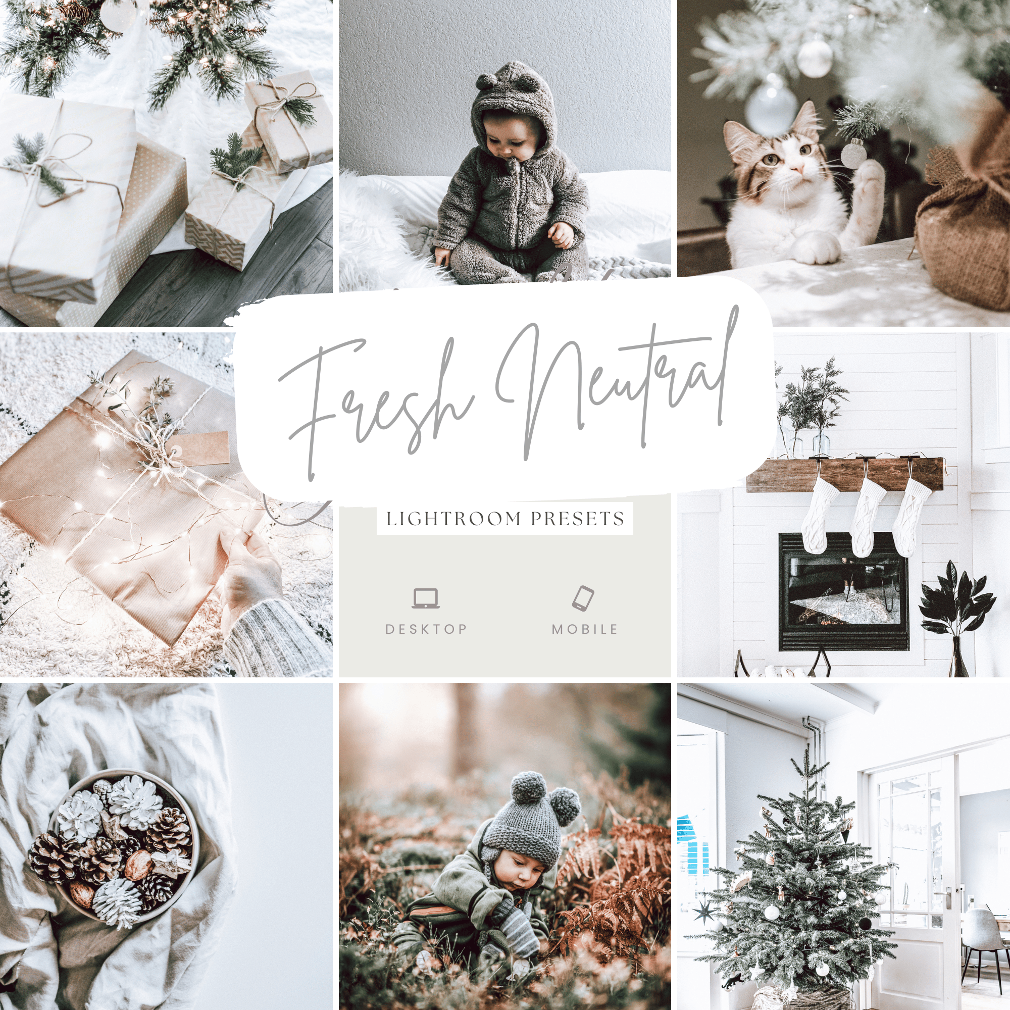 Fresh Neutral Lightroom Presets | 12 Presets | Desktop Mobile - Payhip