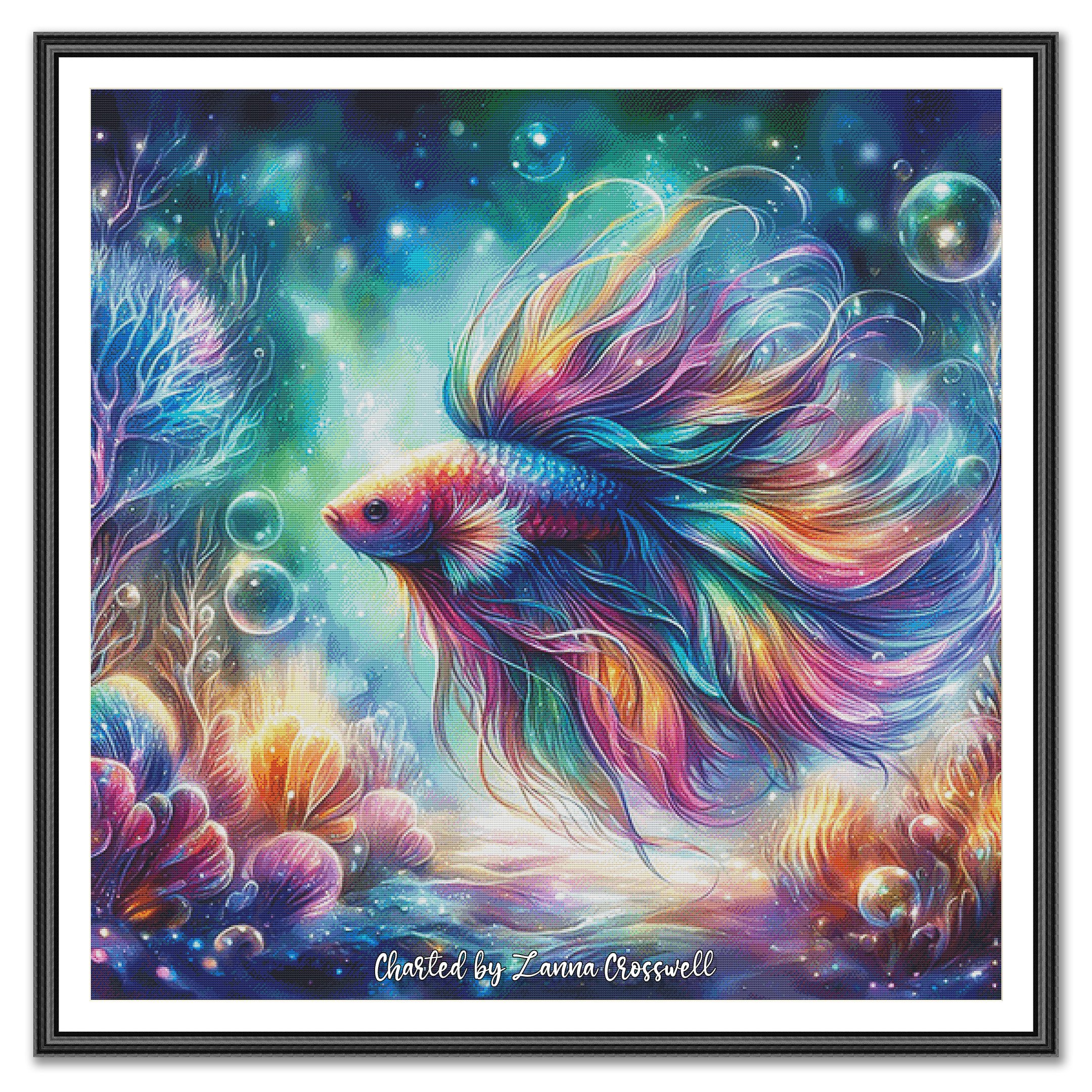 Spectrum Swimmer - Underwater Rainbow Fish Modern Full Coverage Cross ...