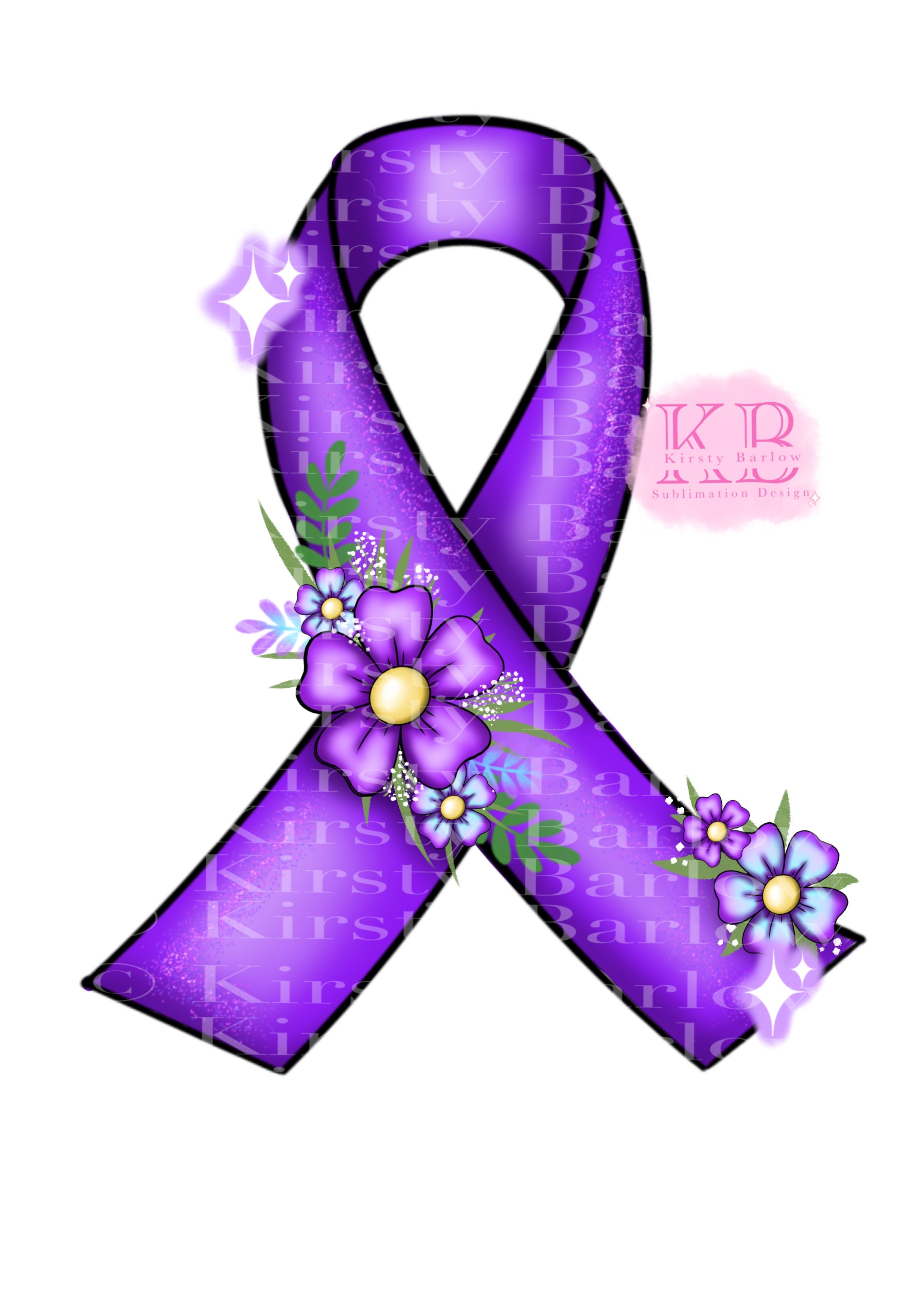 Purple awareness ribbon -lupus fibromyalgia pancreatic cancer epilepsy ...