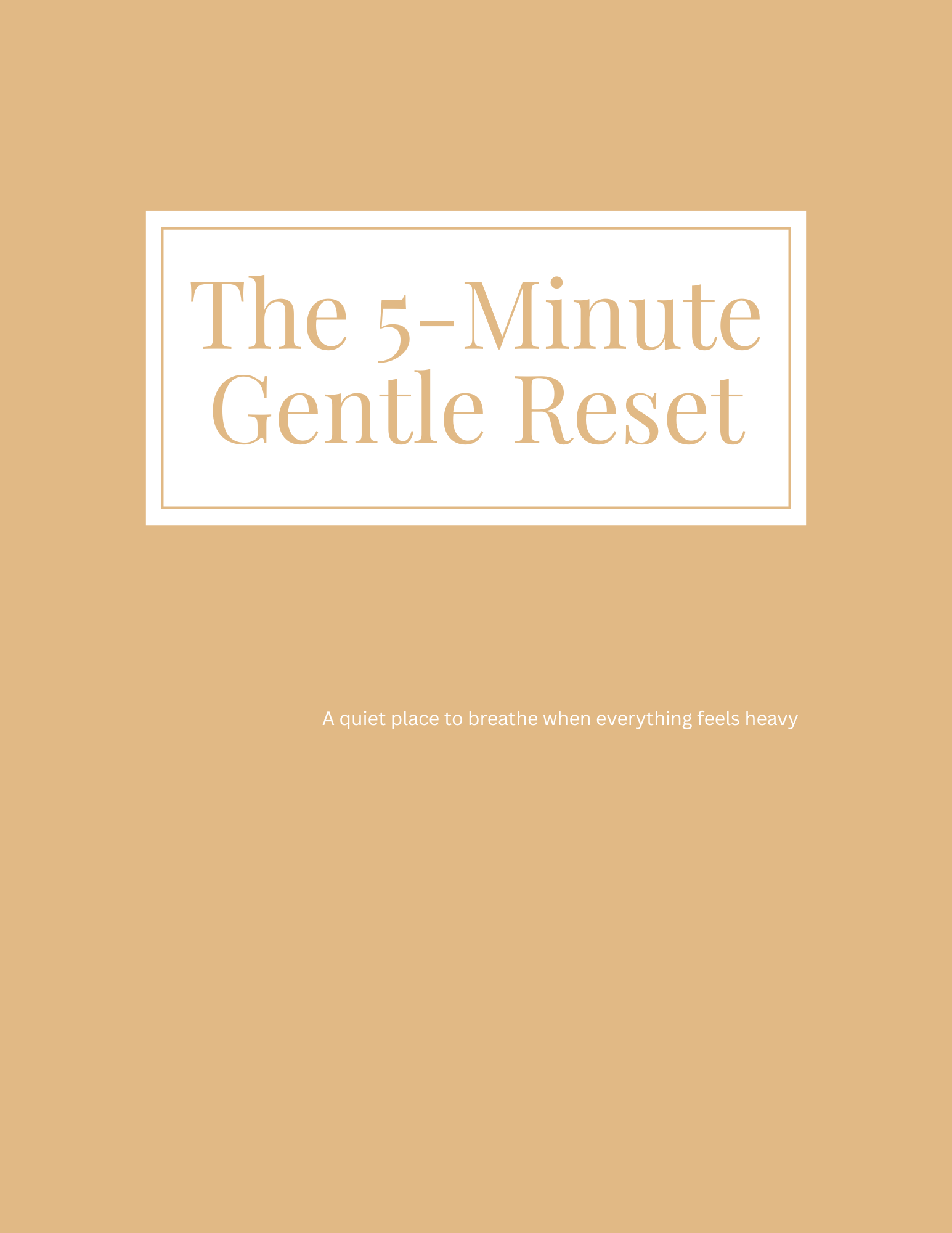 The 5-Minute Gentle Reset - Payhip