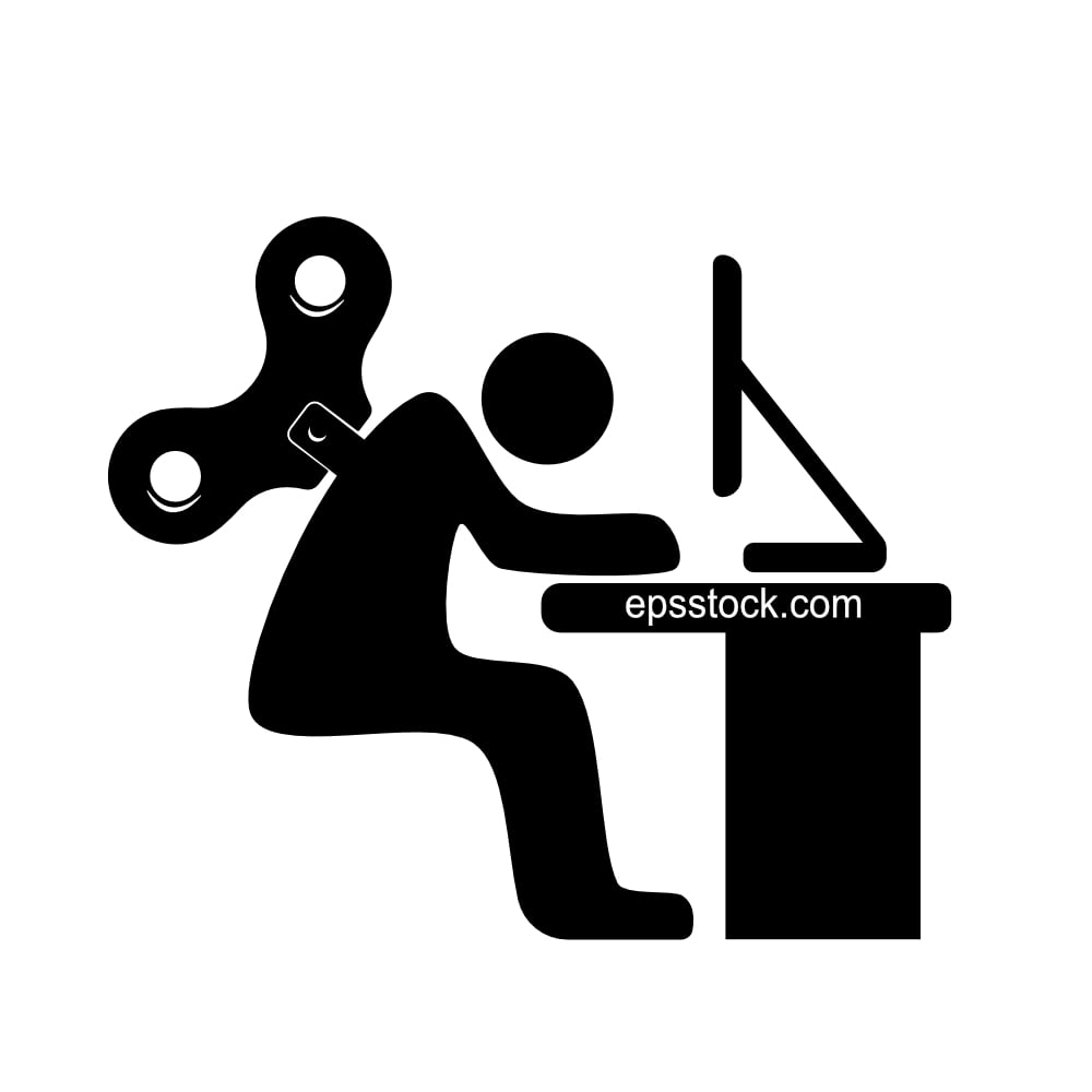 A man working on a computer is experiencing fatigue