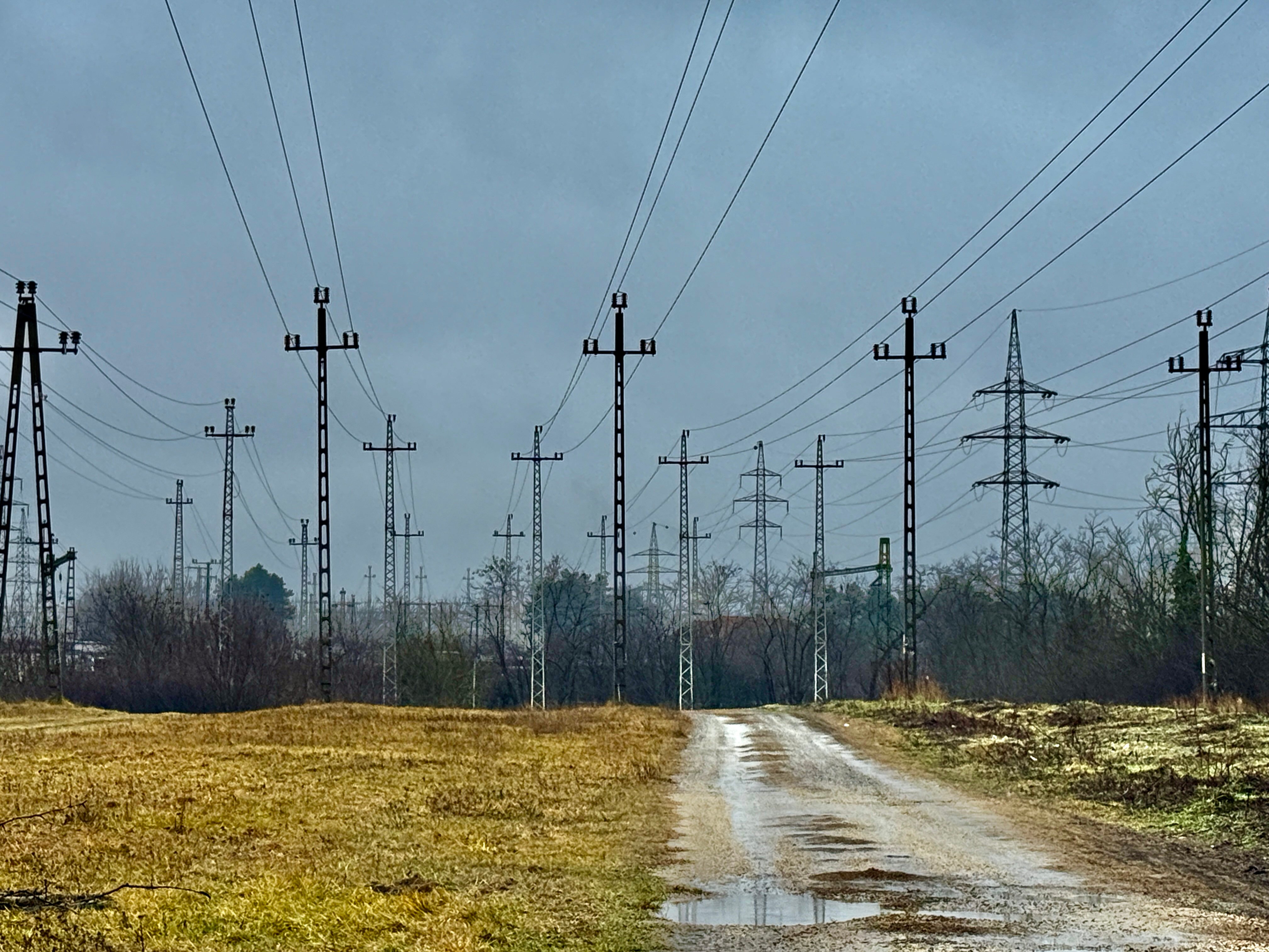 Power Line Rural Distribution Electric power transmission lines in rural landscape - Payhip