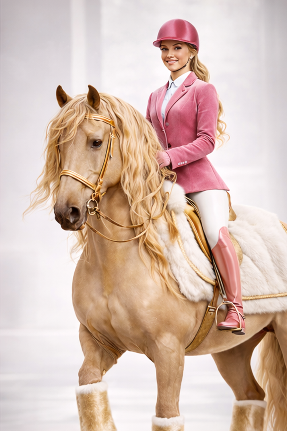 luxury equestrian art, fashion horse art, elegant rider artwork, luxury digital wall art, high fashion equestrian print