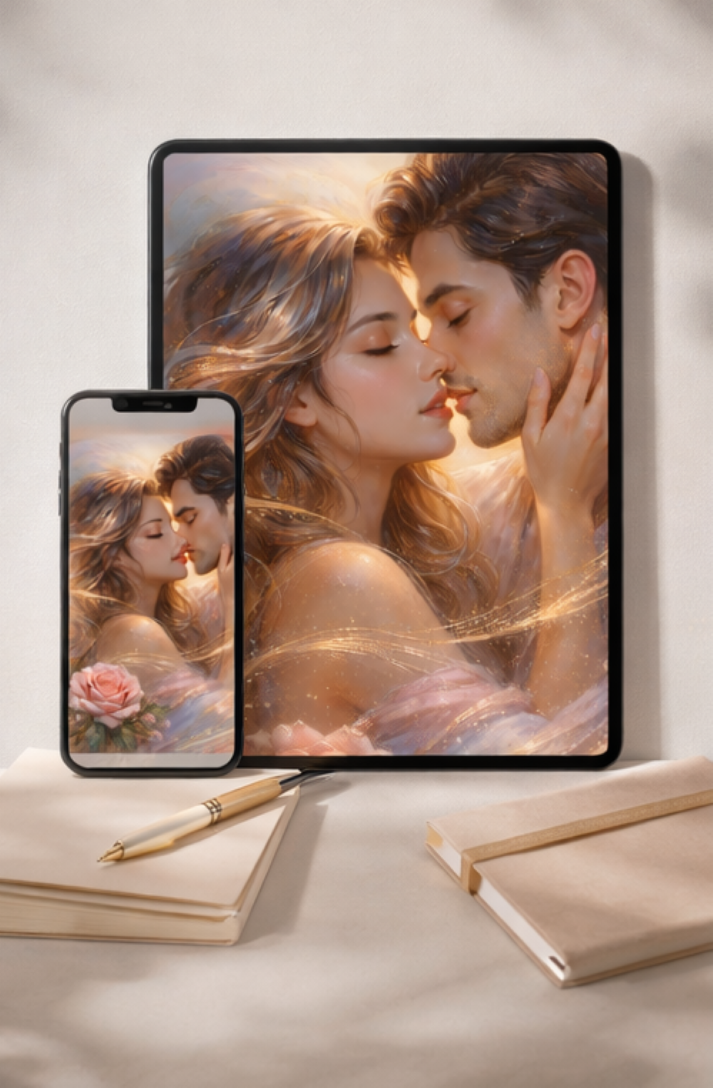 romantic couple art love illustration romantic wall art couple love painting eternal love artwork romantic digital art dreamy couple illustration kiss art print romantic bedroom decor wedding wall art anniversary gift art valentines day wall art romantic