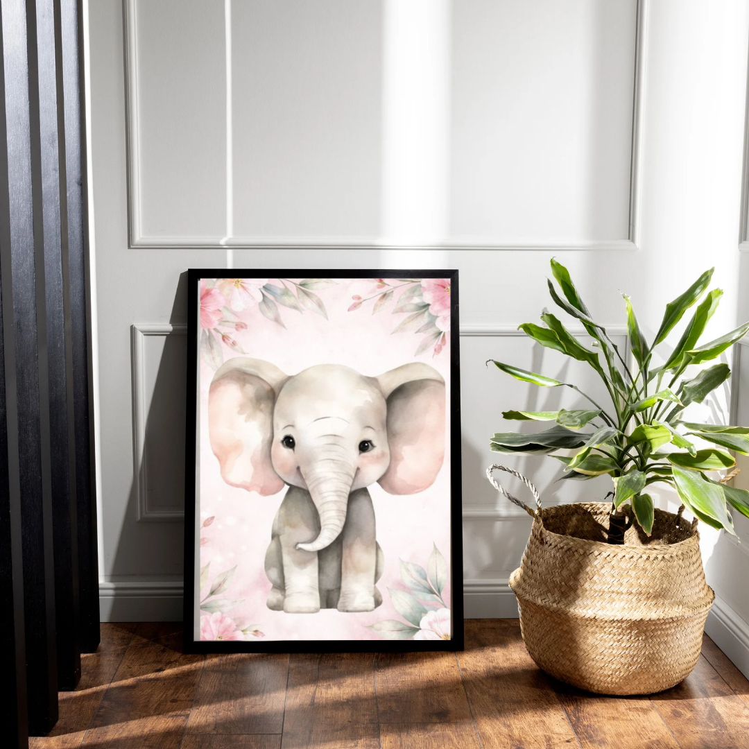 Baby Elephant Nursery Wall Art – Girl | Printable PDF - Payhip