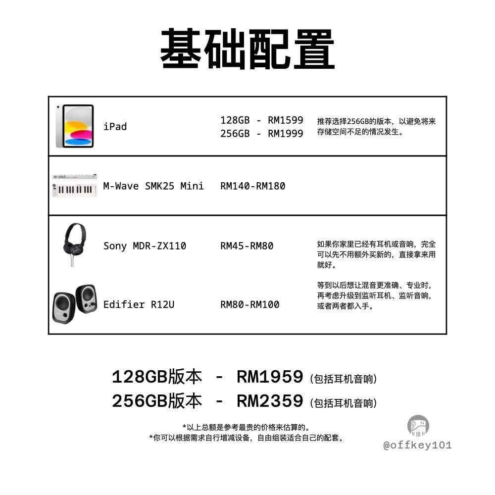 入门玩得开心后，很多人会发现：内置扬声器听久了容易误判混音。这时升级到监听输出就很重要。但以后为了更准确的制作，可以升级专业监听耳机或监听音响（或两者都有），让混音更可靠。