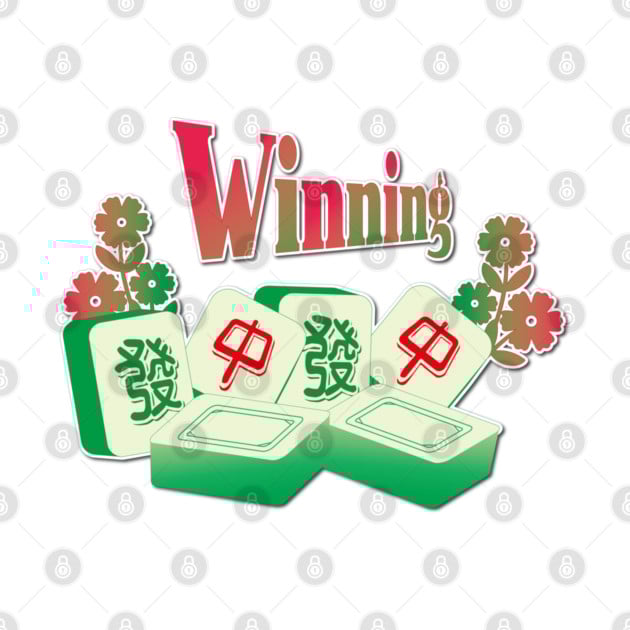 Winning Winning Mahjong Lucky Man T-Shirt Mahjong T-Shirt