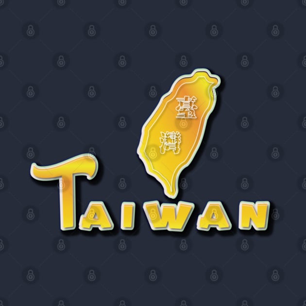 wbc team taiwan 대만 팀台湾チーム Golden Taiwan Island Map T-Shirt Taiwan T-Shirt