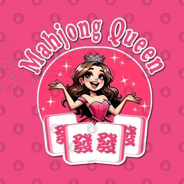 Pink Mahjong Queen T-Shirt Mahjong T-Shirt