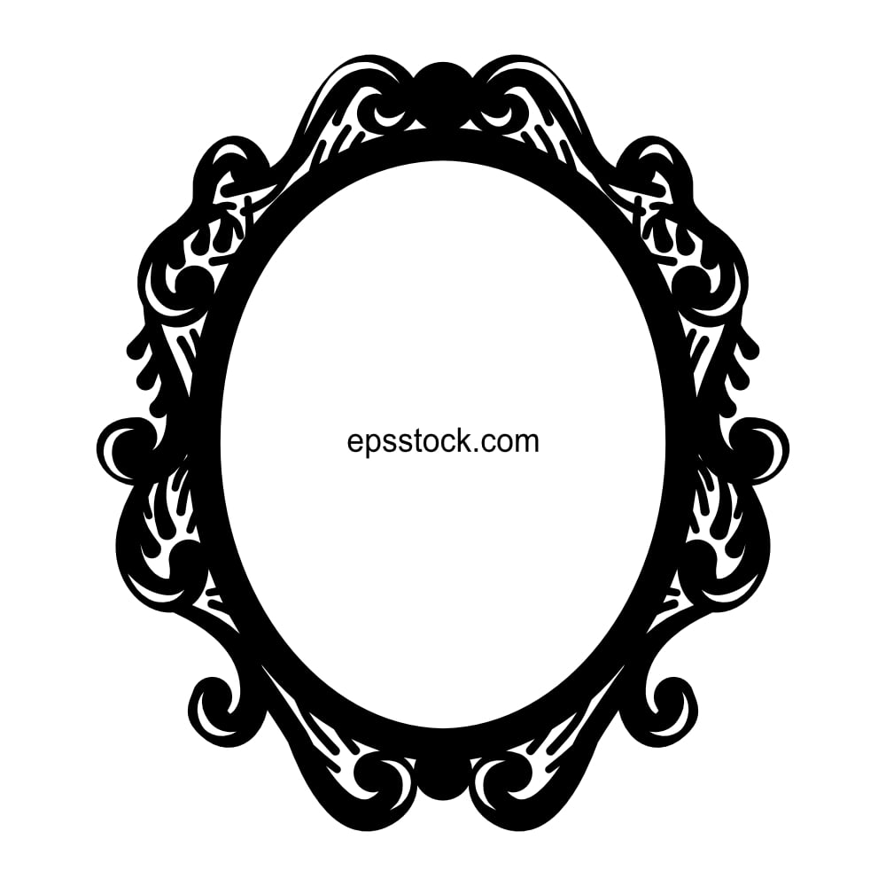 Antique oval Brevettato mirror