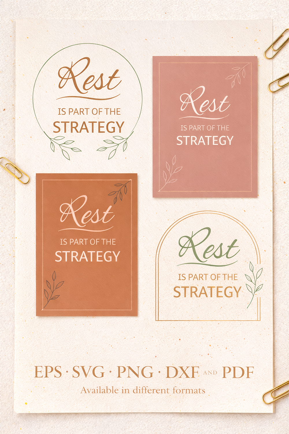 rest is part of the strategy minimal quote design self care wall art modern typography quote wellness quote printable svg quote file eps vector quote cricut quote design motivational minimalist art neutral wall decor mindfulness quote digital download wal