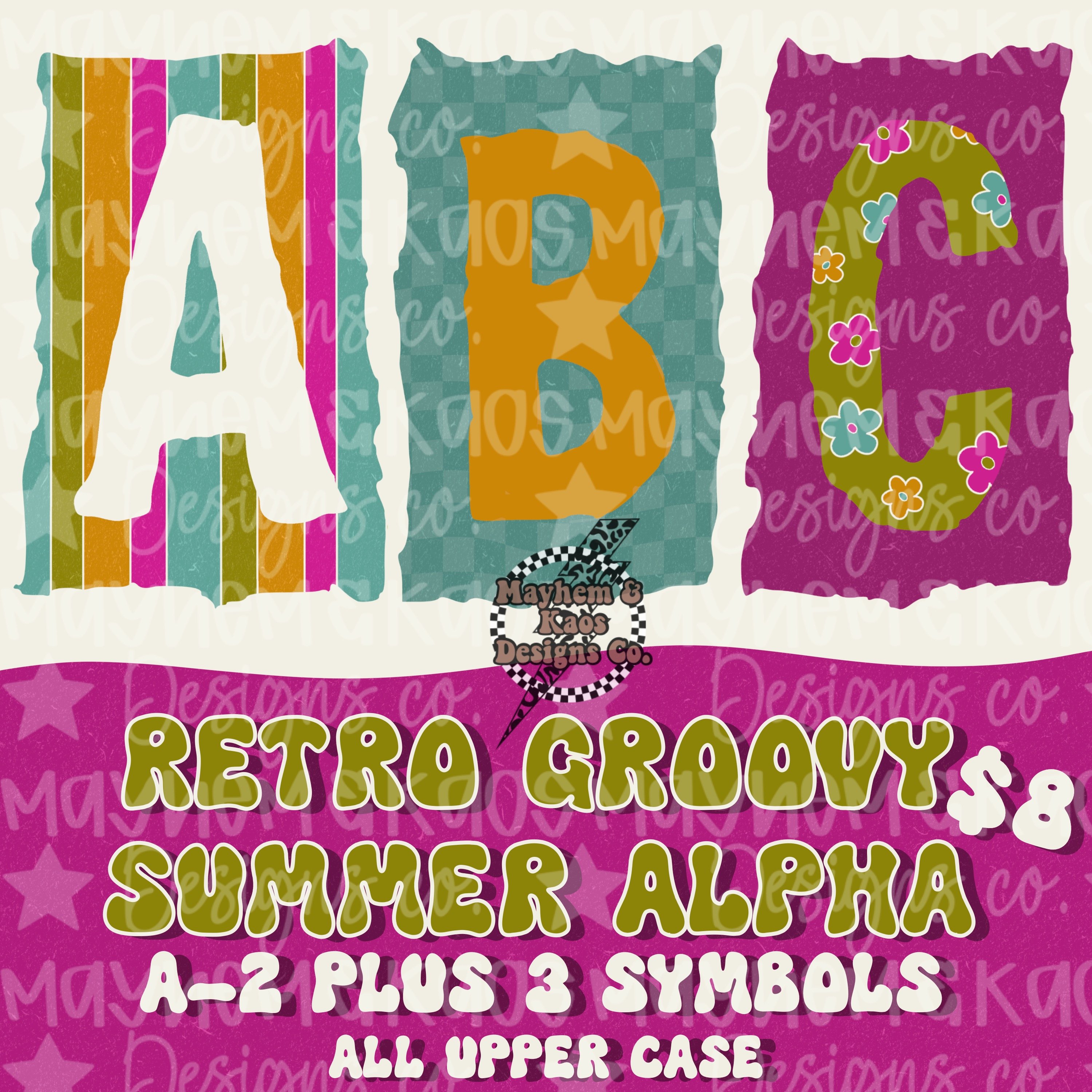 Retro groovy summer alpha - Payhip