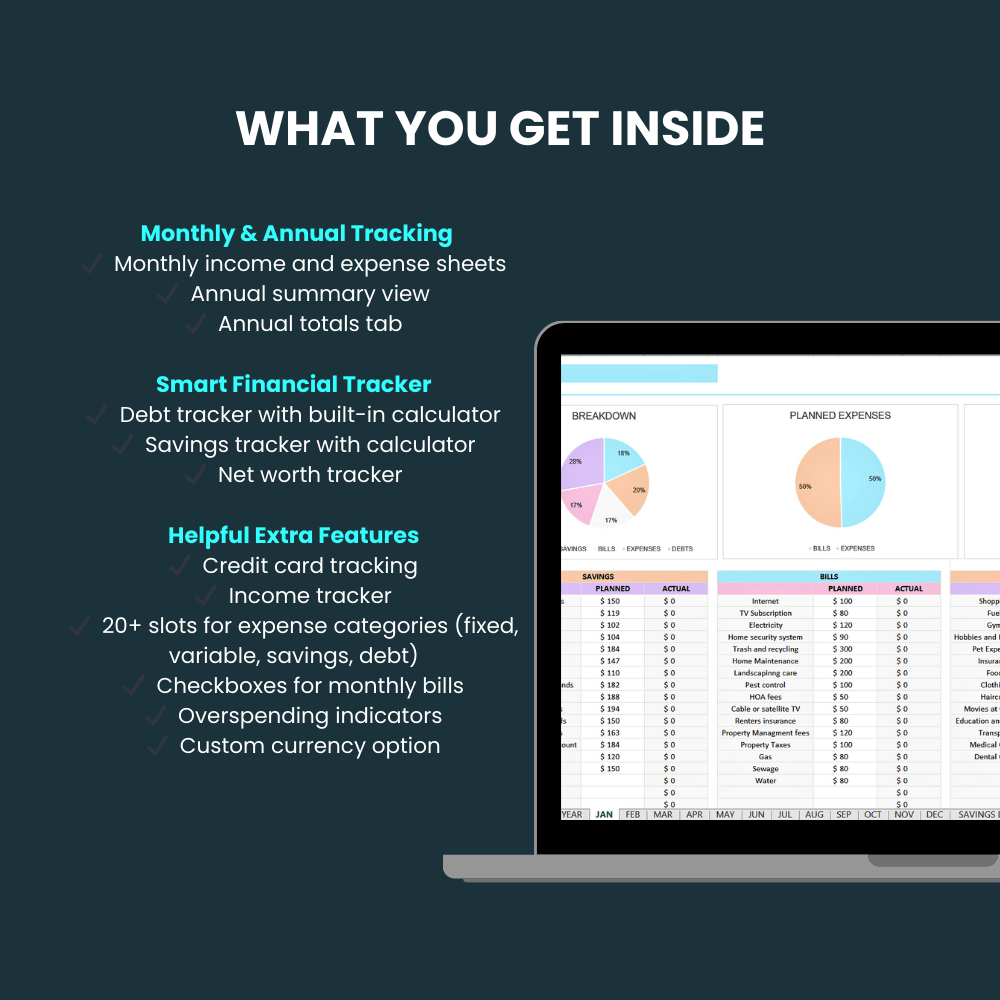 Advanced Automated Money Mastery Bundle – Budget Spreadsheet Finance ...