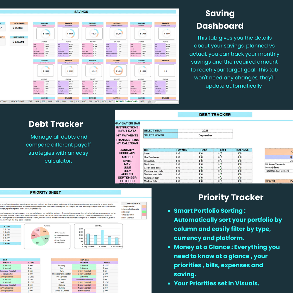 Advanced Automated Money Mastery Bundle – Budget Spreadsheet Finance ...