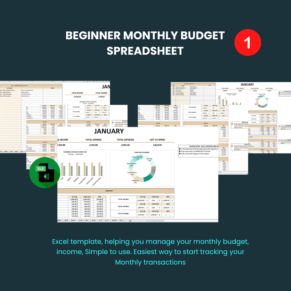 Automated Budgeting and Saving Bundle | Annual Budget Spreadsheet Excel ...