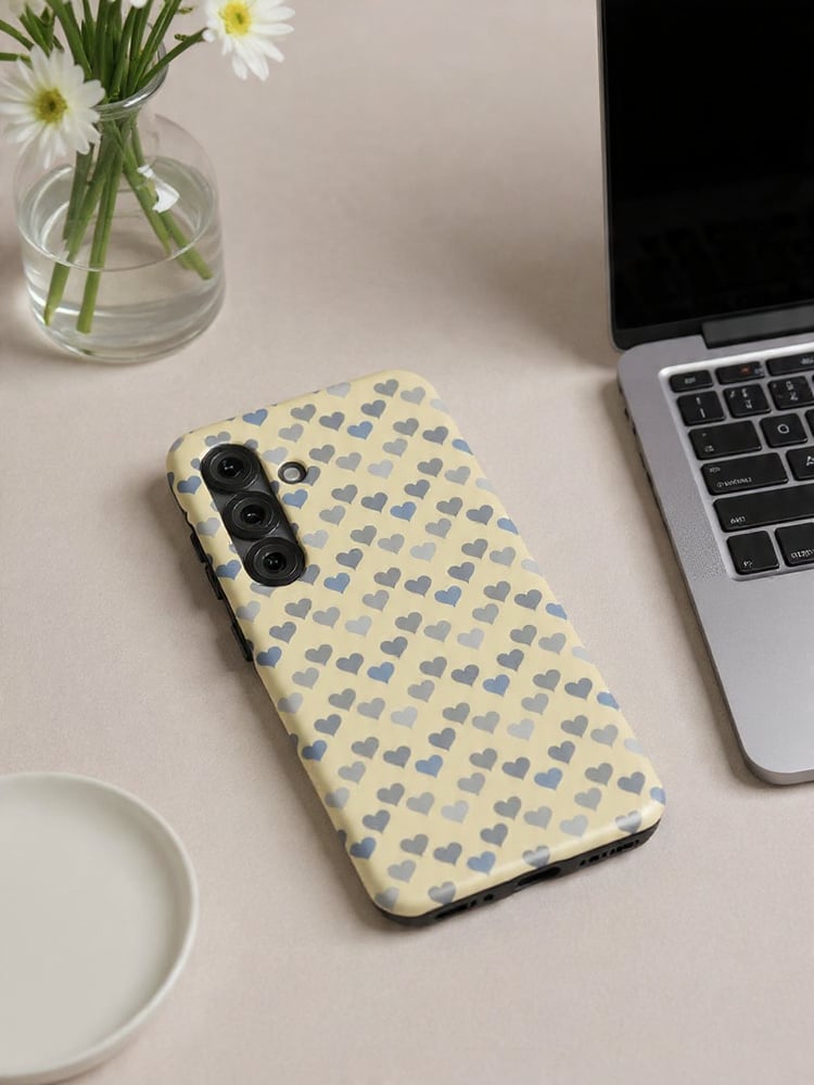 Minimal Heart Pattern | Neutral Love Aesthetic | Seamless Soft Hearts Design REDBUBBLE