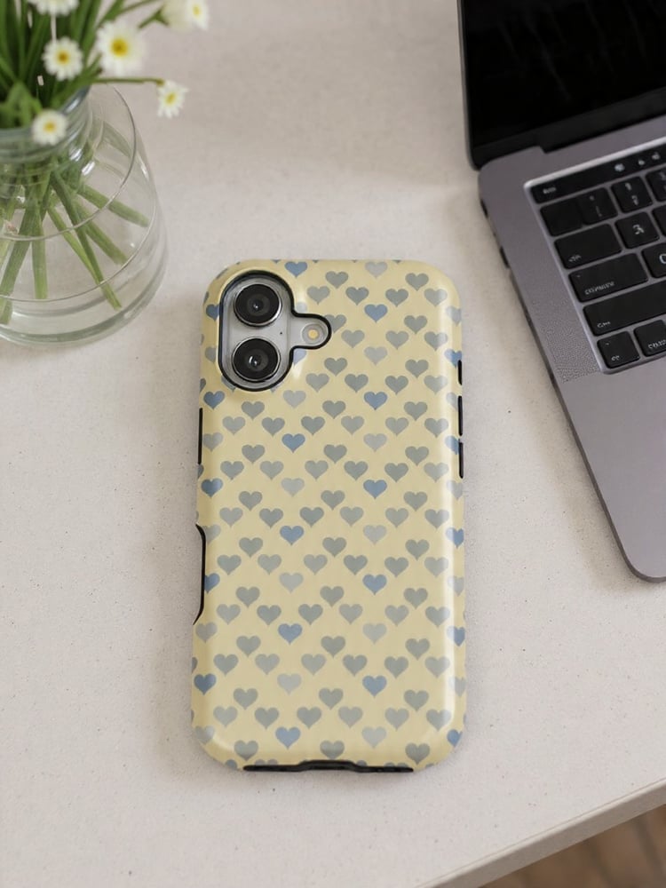 Minimal Heart Pattern | Neutral Love Aesthetic | Seamless Soft Hearts Design REDBUBBLE