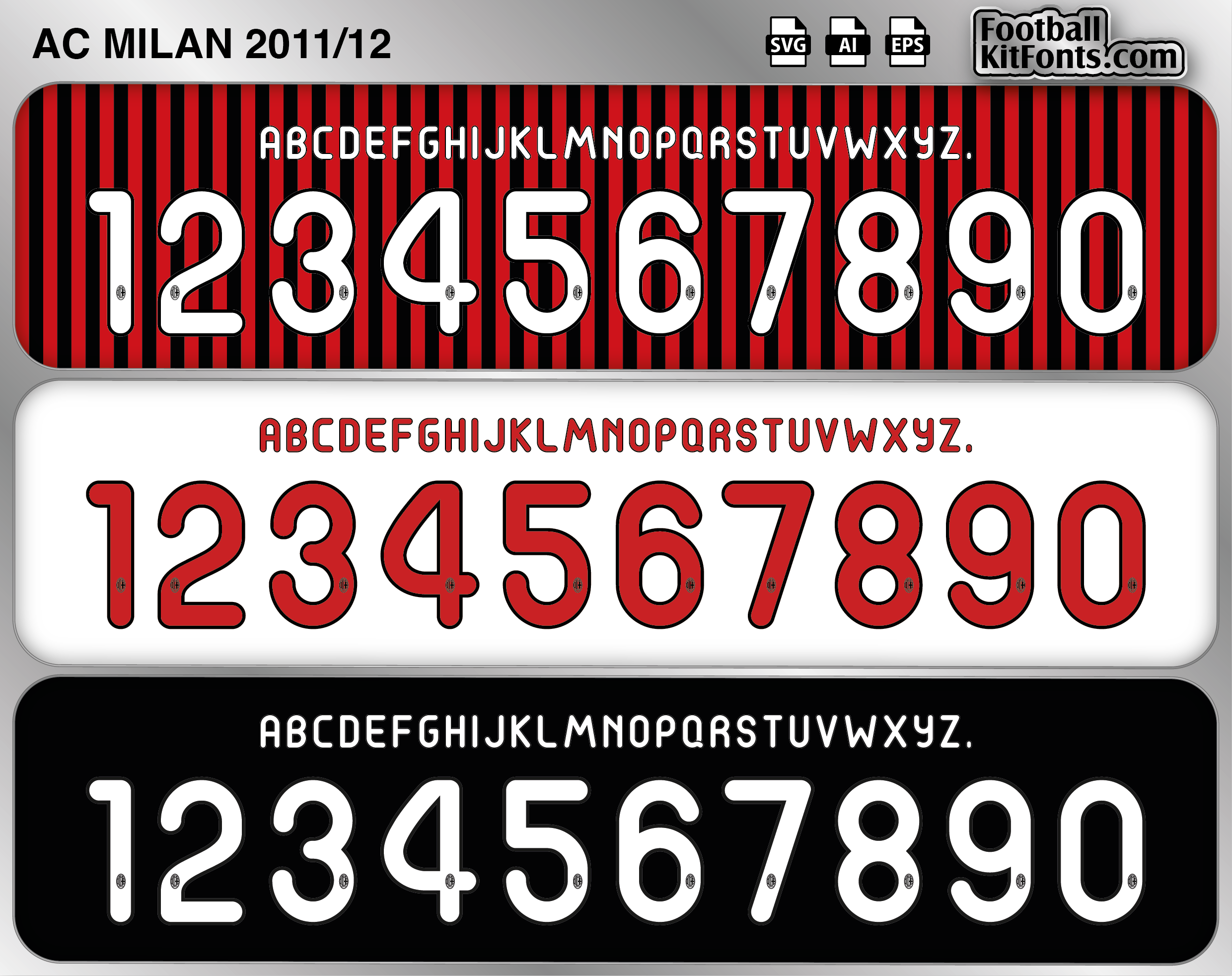 AC Milan 2011-12 Vector Font