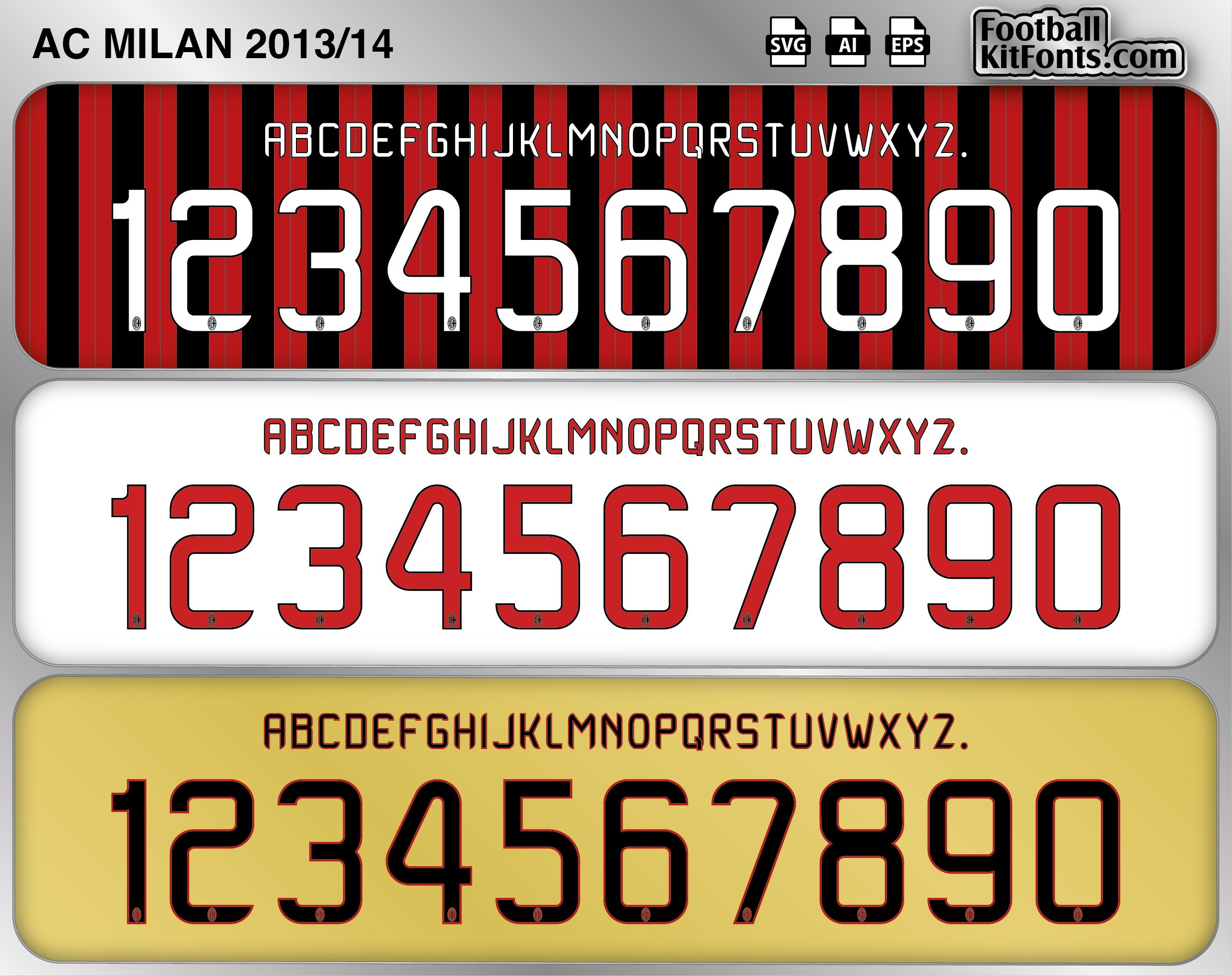 AC Milan 2013-14 Vector Font