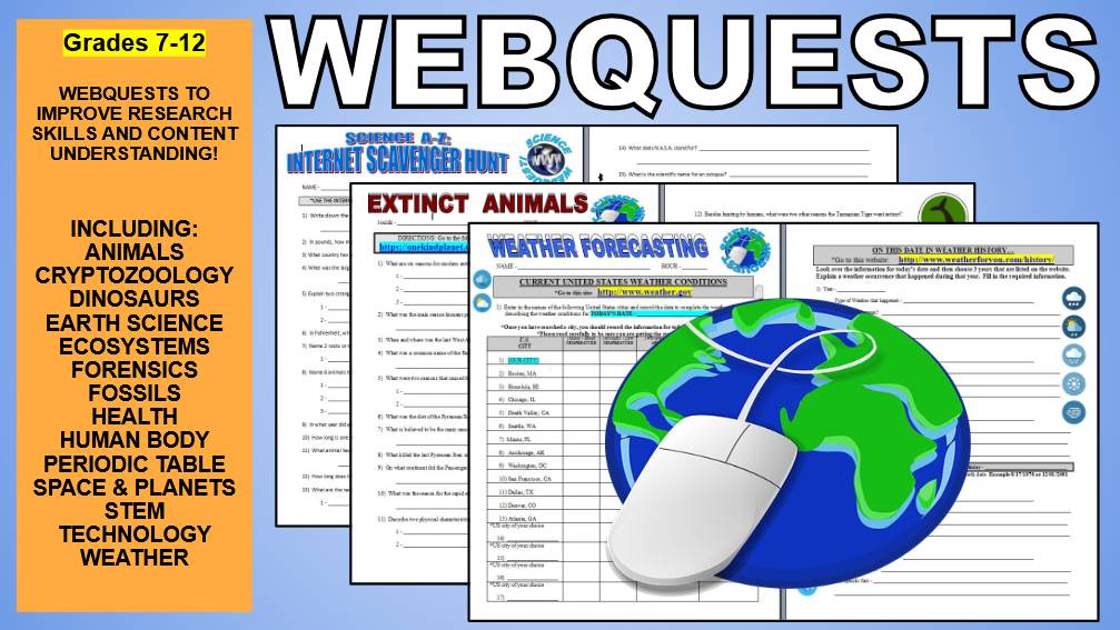 Tornado / Hurricane Webquest and Puzzle Sheet (Weather / Internet / Sub Plans)