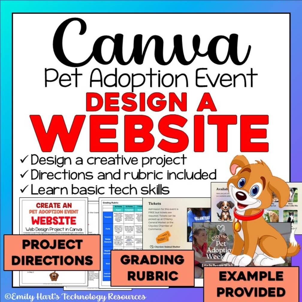 CANVA: Design an Pet Adoption Event Website in Canva - Create & Publish Website