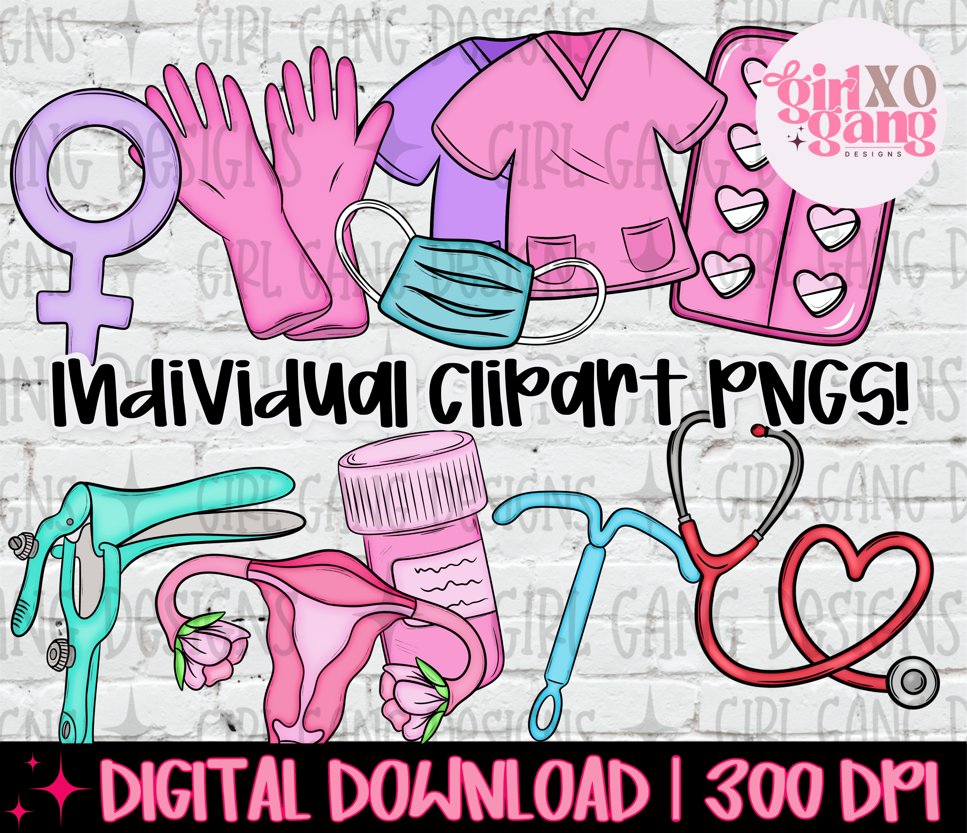 Obgyn clipart png bundle, uterus iud speculum medicine medical png ...