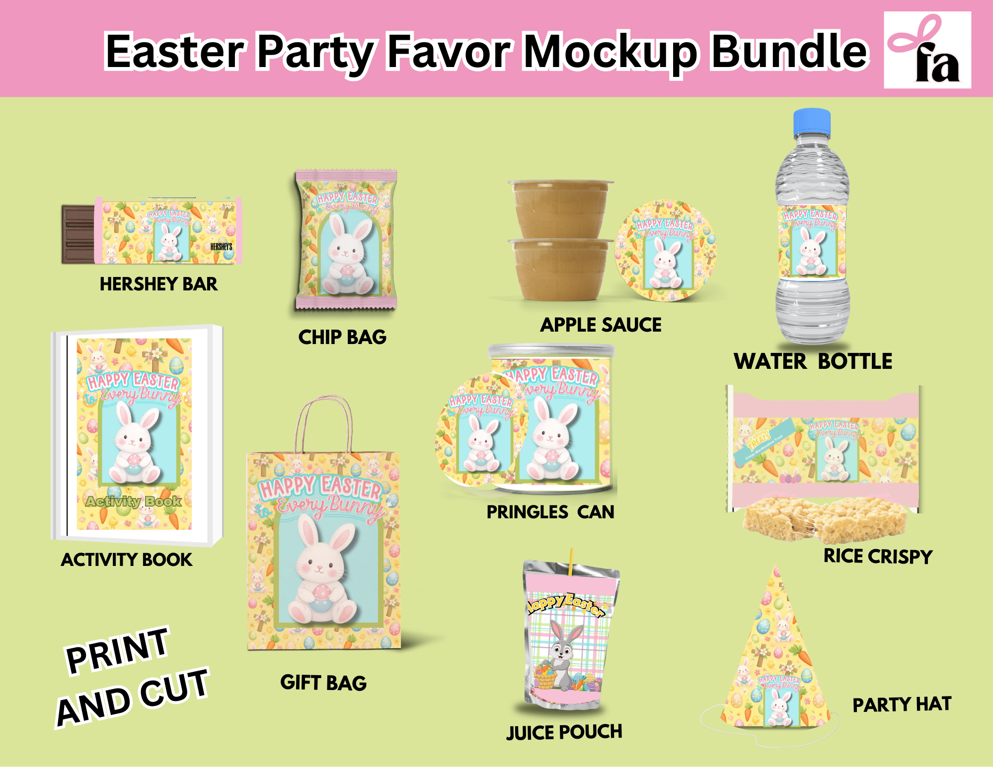 Easter Bunny Party Favor Bundle - Payhip