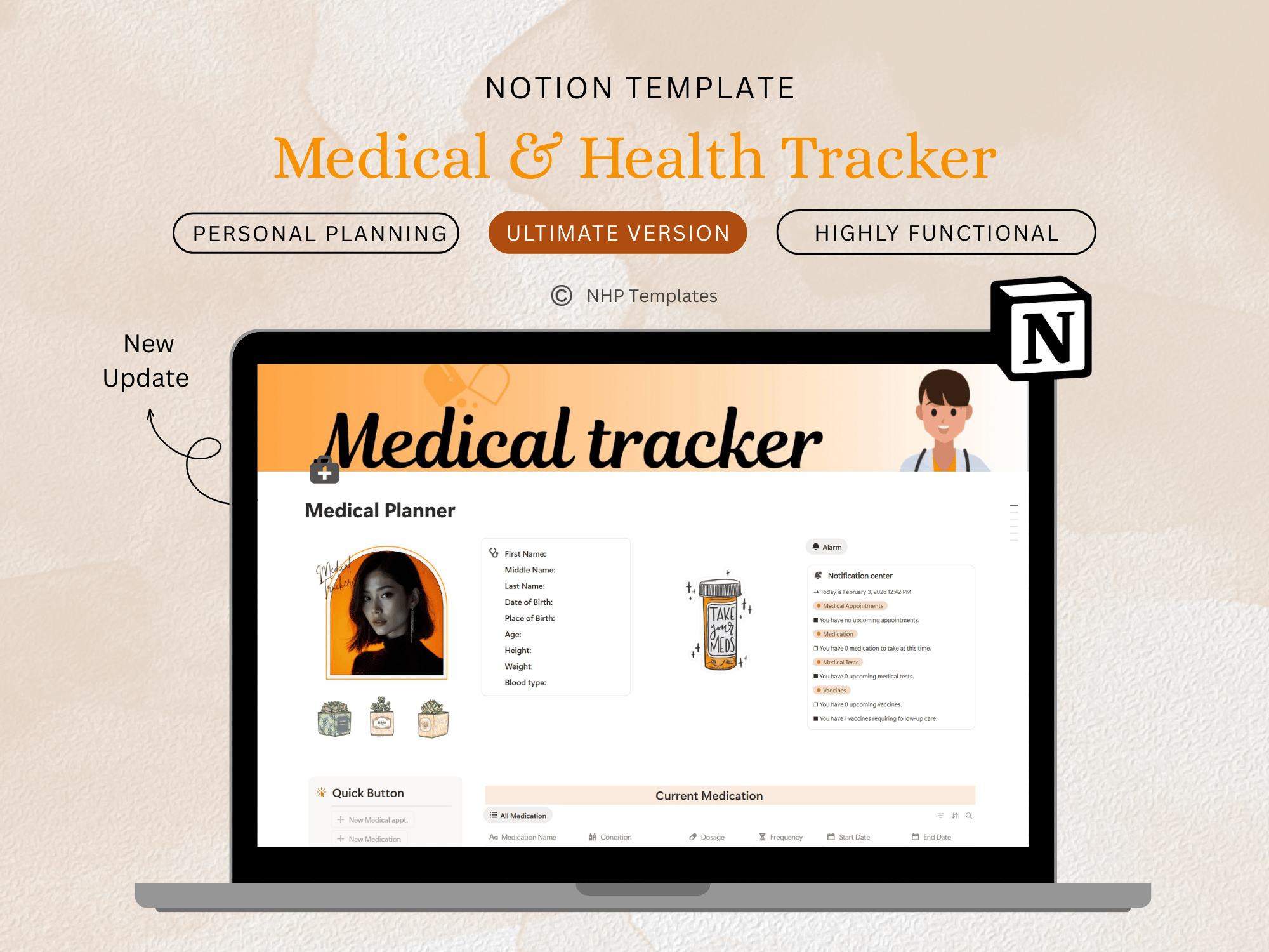 Medical & Health Tracker | Notion Template - Payhip