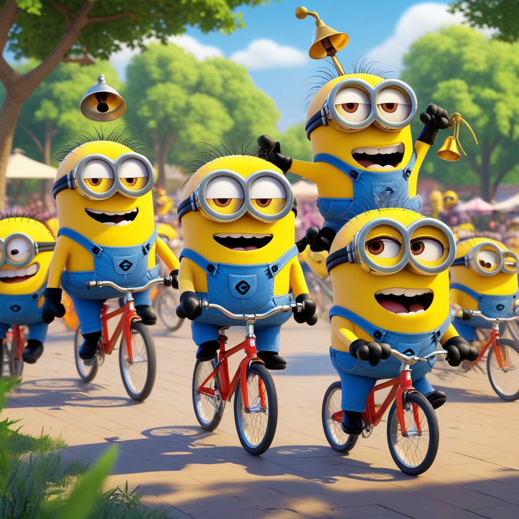 A Funny Colorful Scene Of Minions Riding Bicycles Payhip a-funny-colorful-scene-of-minions-riding-bicycles-payhip