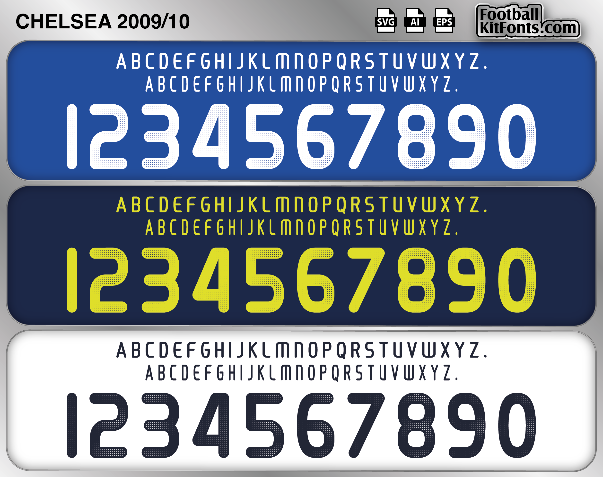 Chelsea 2009-10 Vector Font