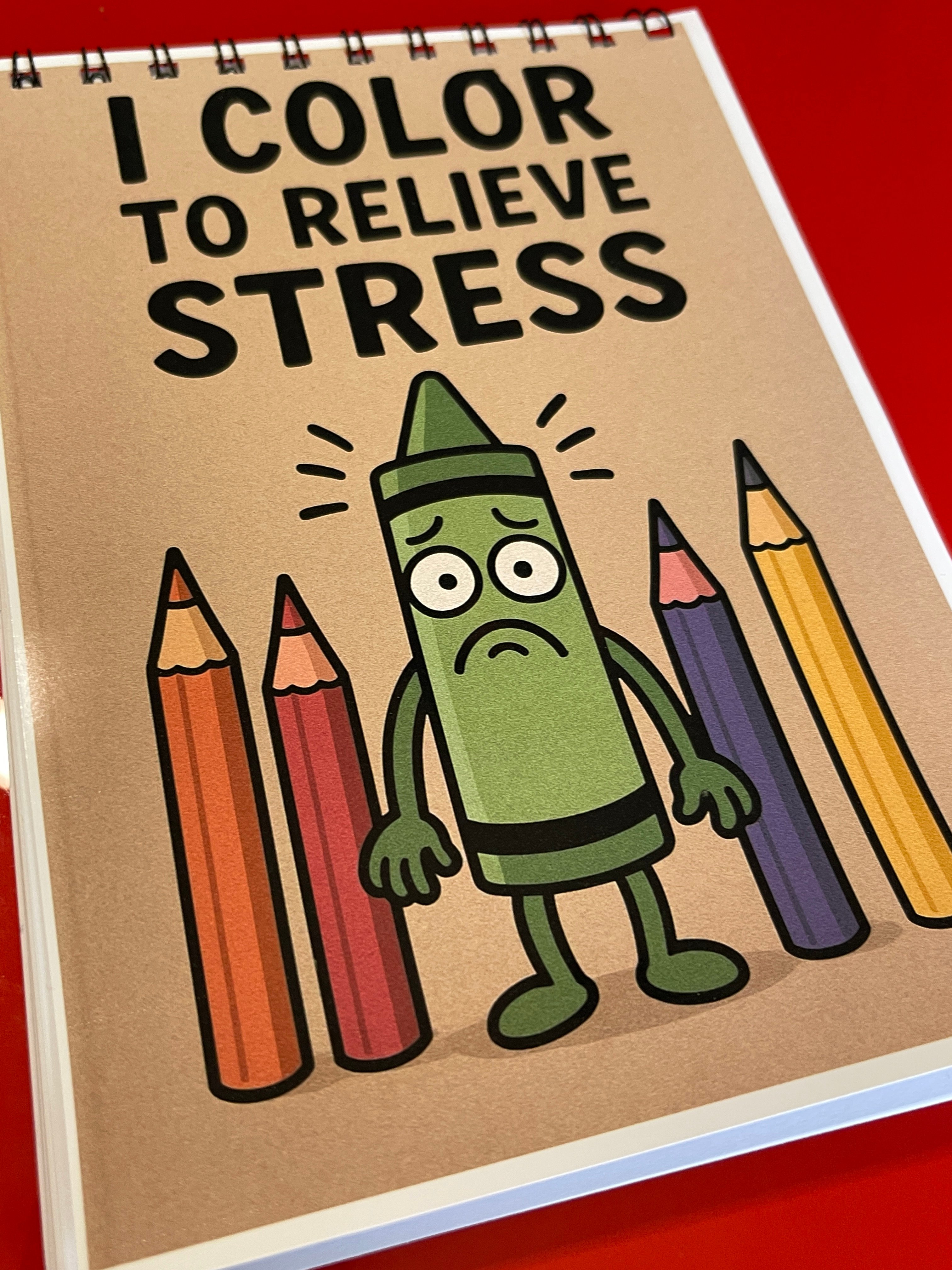 Calm Creatives 'I Color to Relieve Stress' Drawing Pad Notebook Journal ...