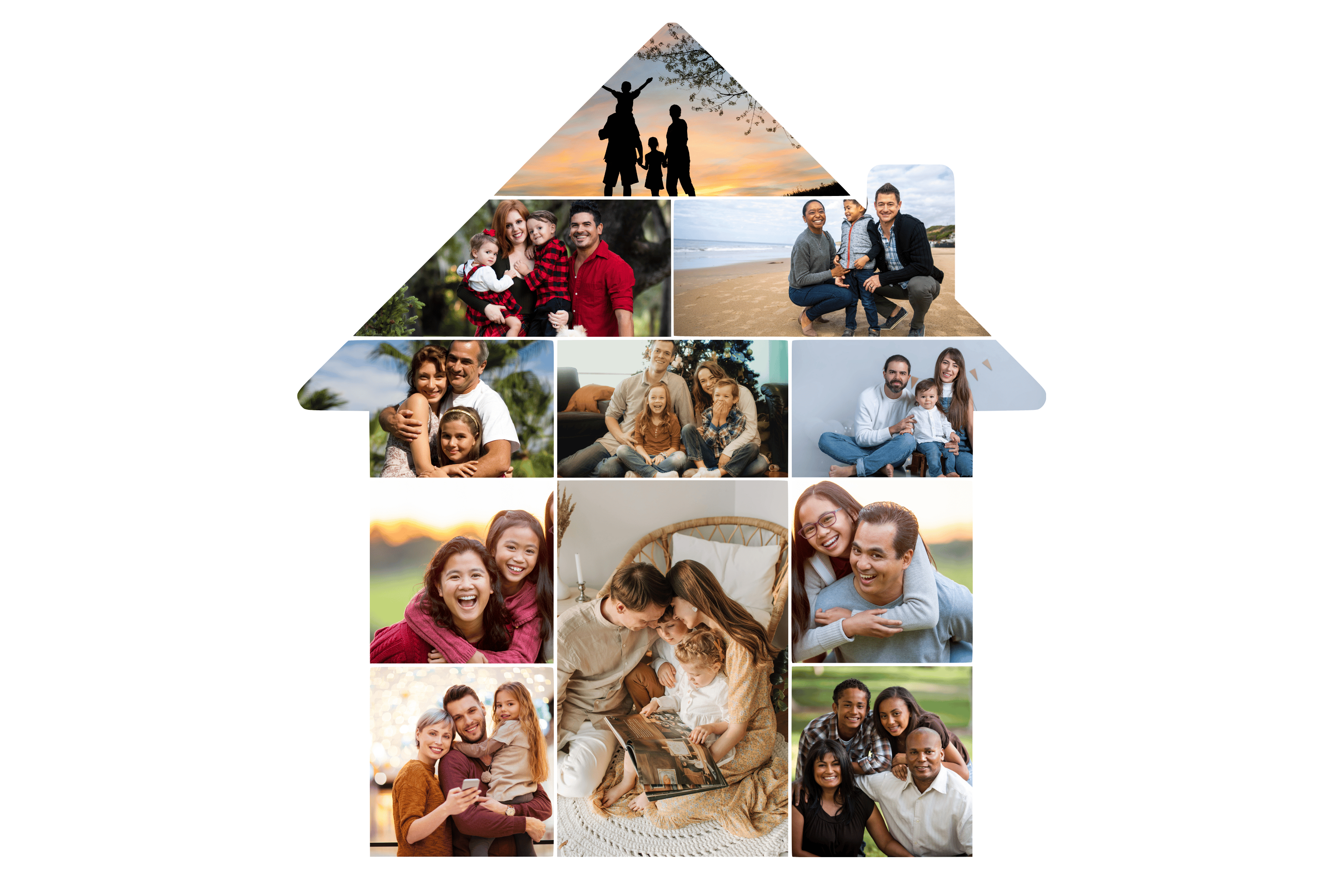 Family House style 1 Photo Collage Template | Instant Digital Download ...