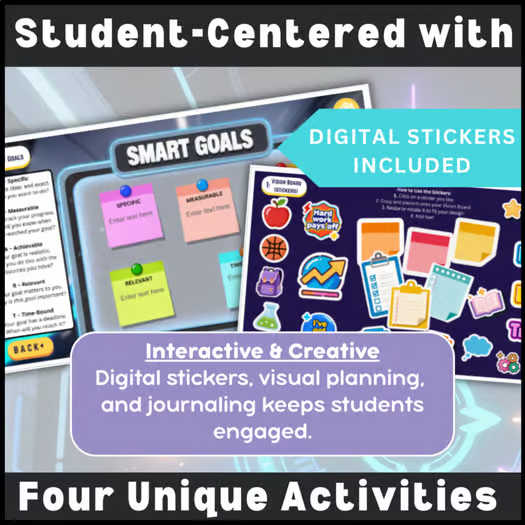 New Year Vision Board 2026 | SMART Goals Writing Activity | Digital Goal Setting