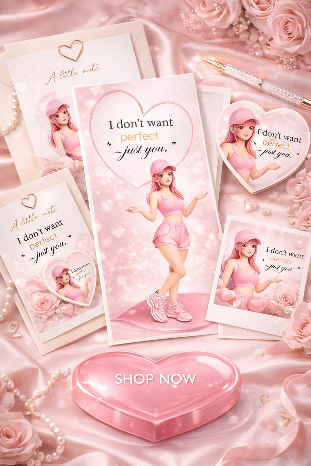 romantic sports art, feminine illustration, luxury sports aesthetic, pink fashion art, romantic quote art, editorial illustration, feminine sneaker art, valentine aesthetic, love typography art, modern romance art, sporty feminine design, high fashion ill