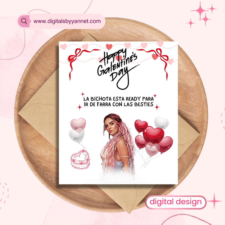 Spicy / Confident Energy La Bichota Valentine Card Printable, Bold Spanish Valentine Card, Latina Valentine Gift, Instant Download