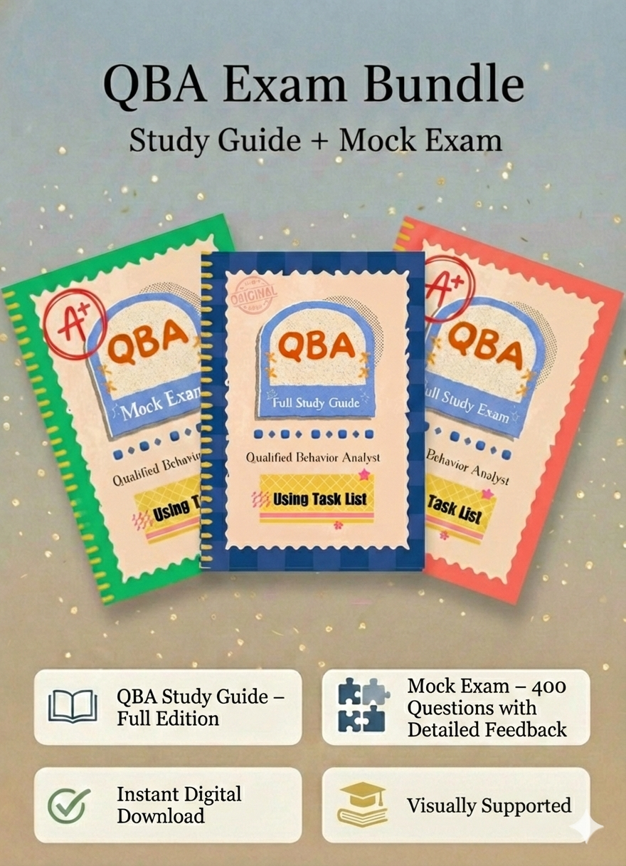 QBA® exam prep bundle cover - study guide and 2 mock exams (400 questions) - ABA Practice