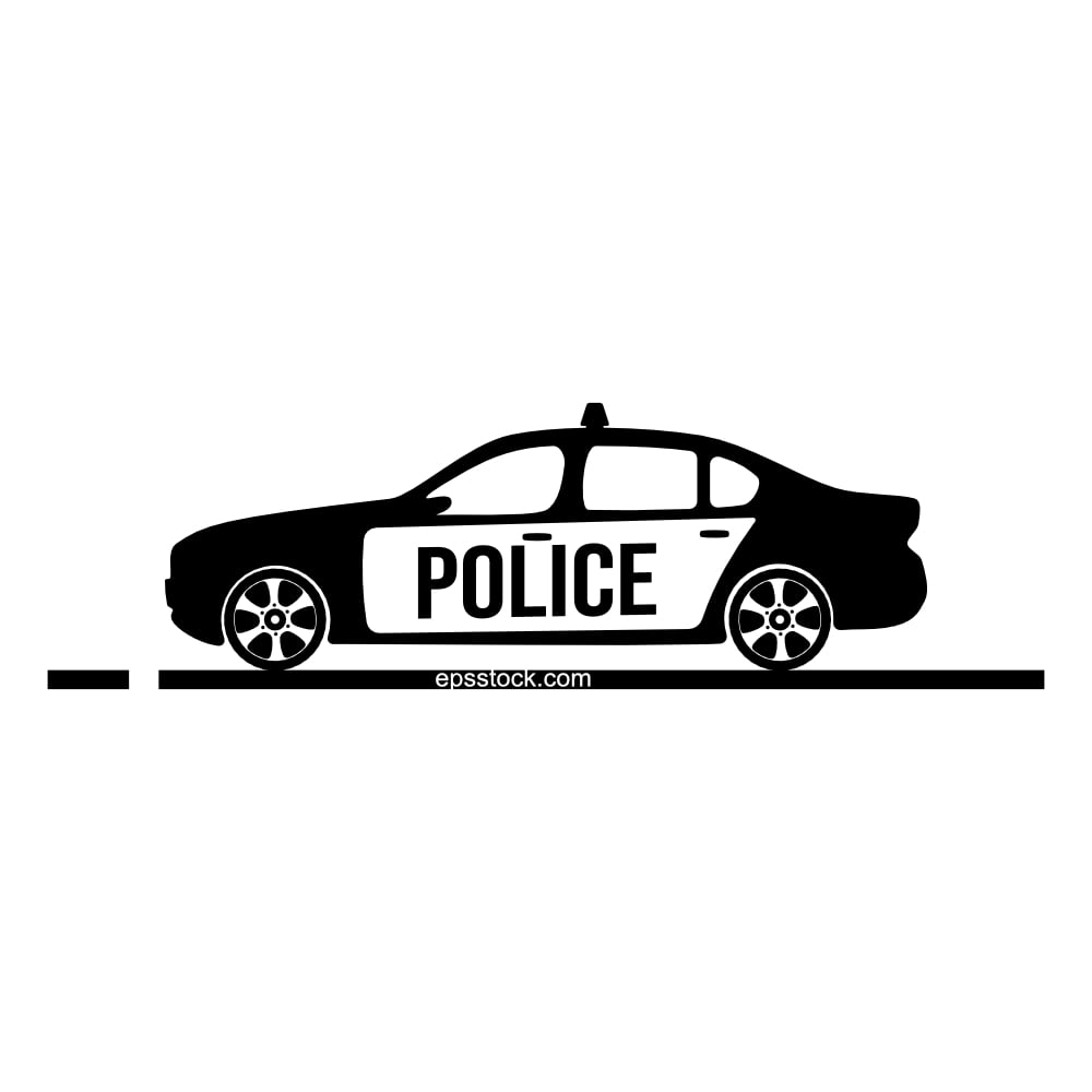 Police car symbol profile