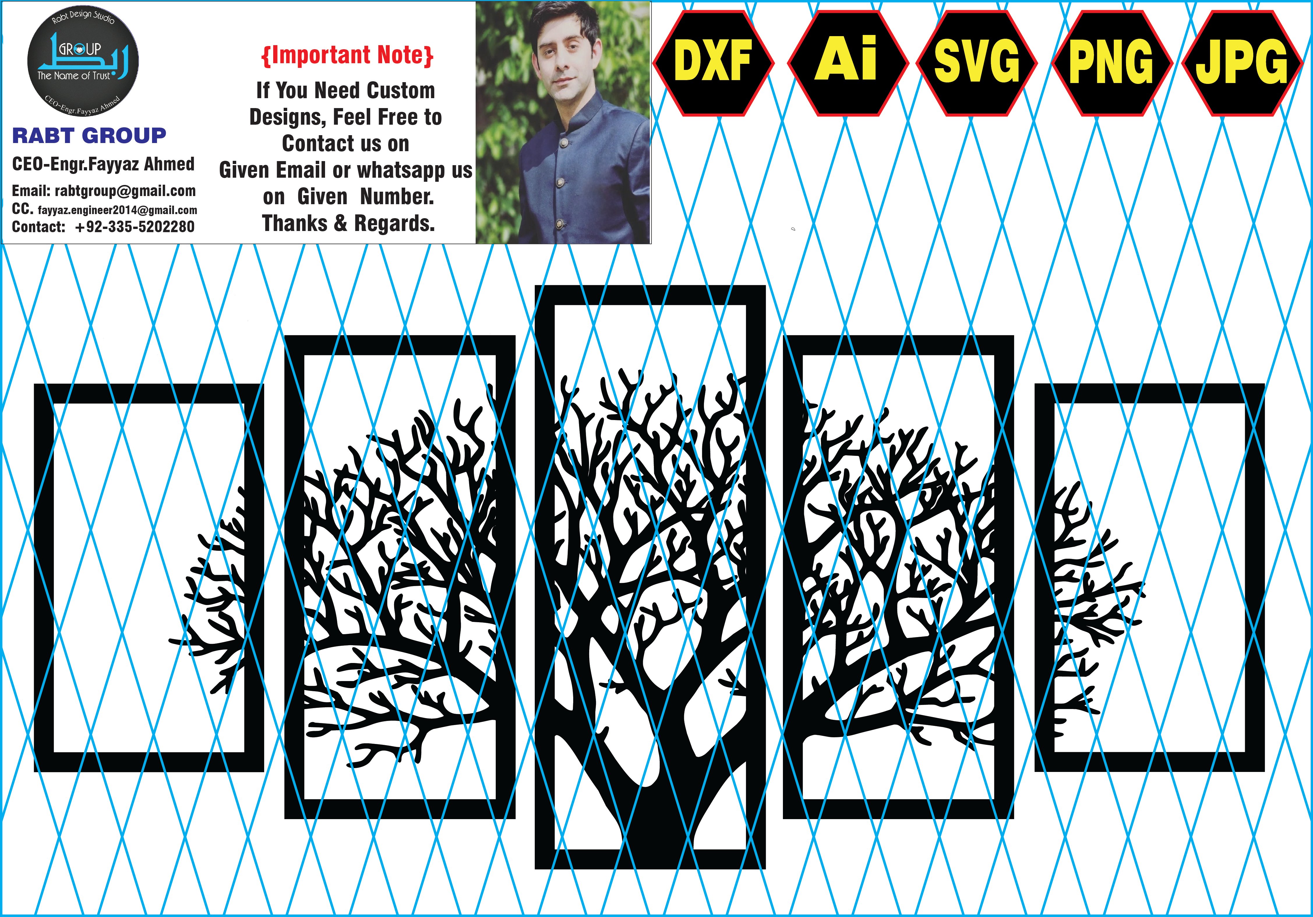 Tree Frame Layout Decorative Tree Frame Design | CNC & Laser Cutting File - Payhip