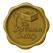 The Lost Drawer Society logo, shape of seal wax, gold colour