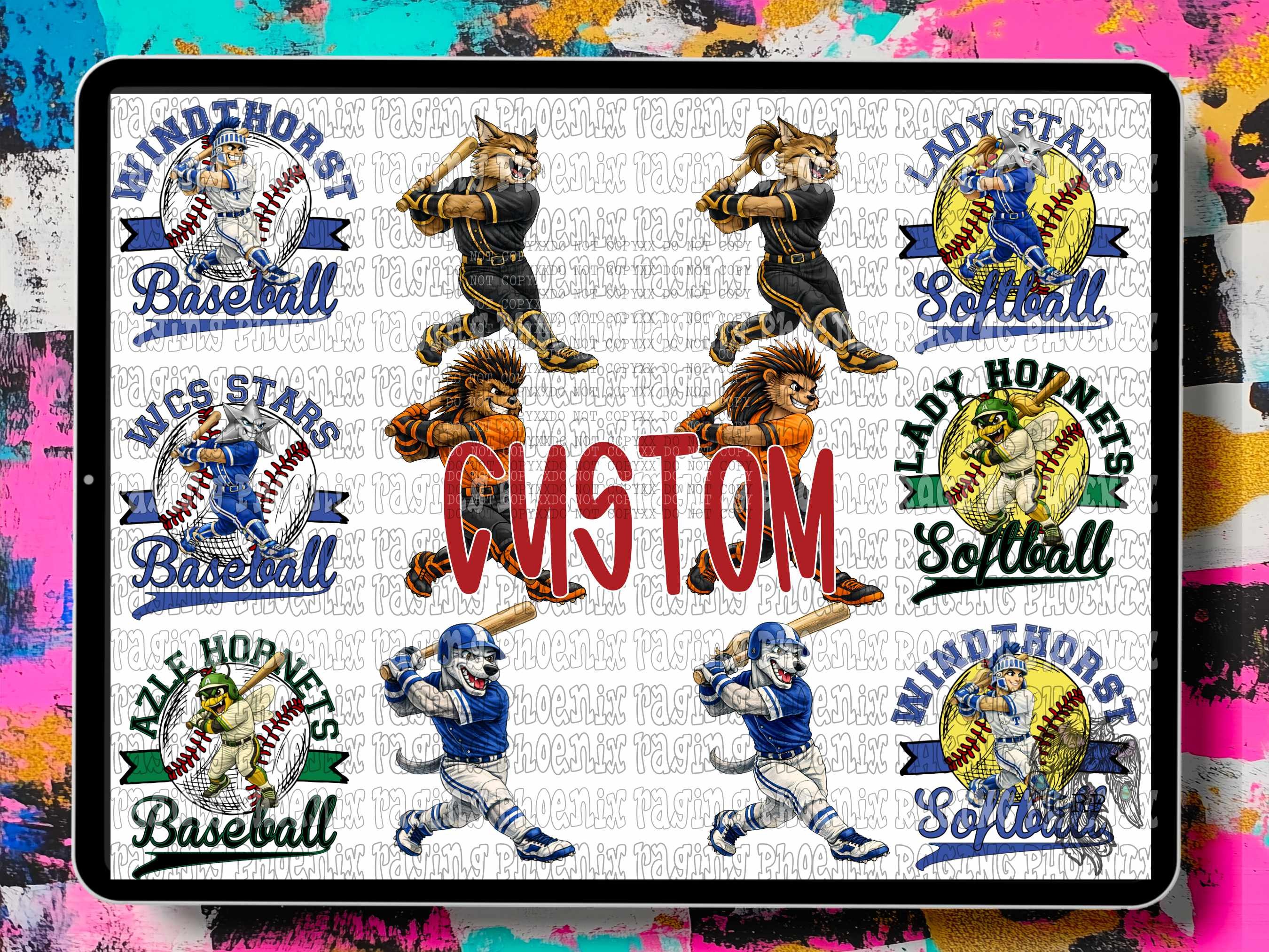 CUSTOM BASEBALL MASCOT DESIGN (0226) BSM00 - Payhip